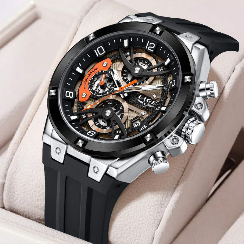 Men'S Fashion Box - LIGE Jam Tangan Pria Kuarsa Fashion