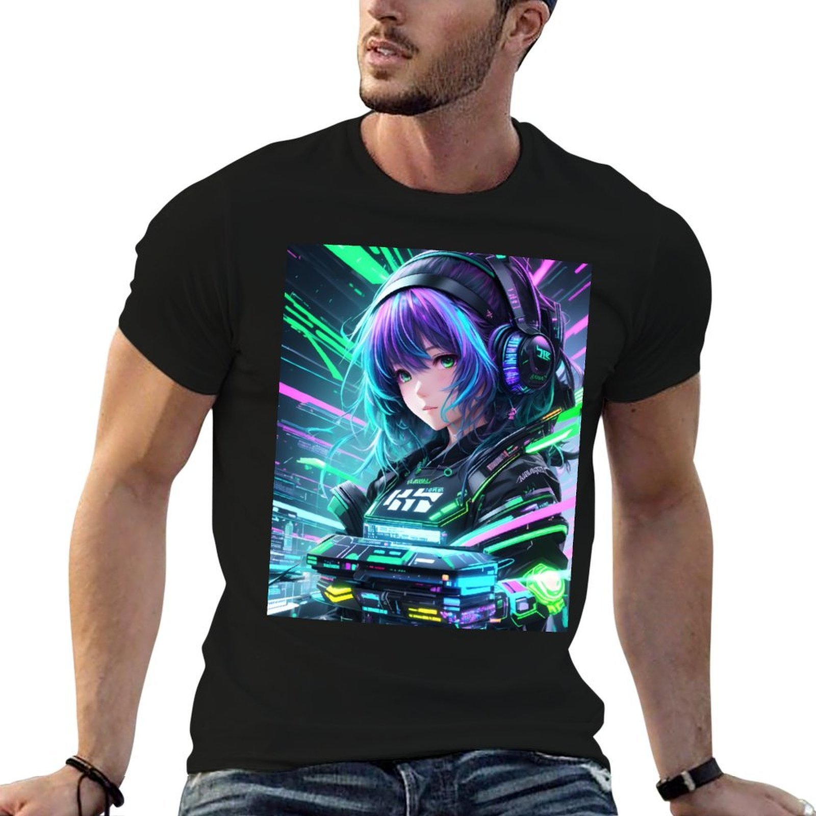 Mens Fashion Hacks - Hacker Girl - Kaus Cyberpunk Hacking