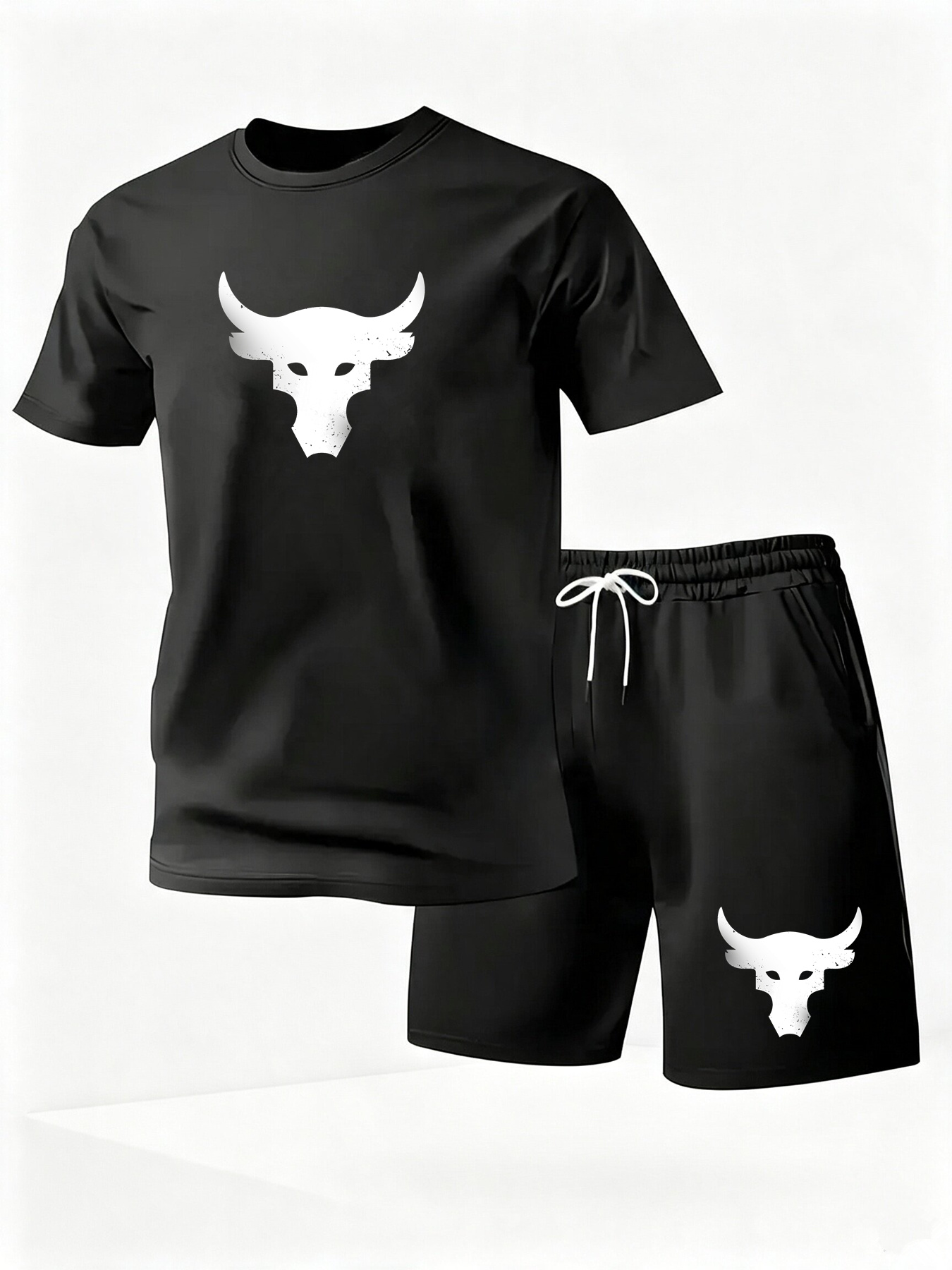 Mens Fashion Streetwear - Setelan Kaos Lengan Pendek dan Celana