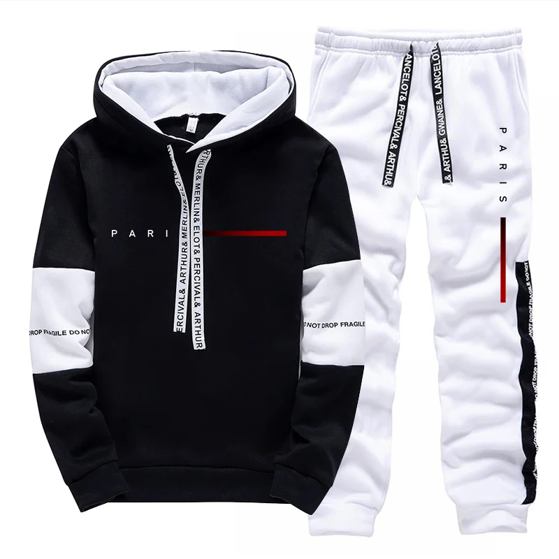 Mens Fashion Streetwear - Set Hoodie Fashion Paris Streetwear Pria,