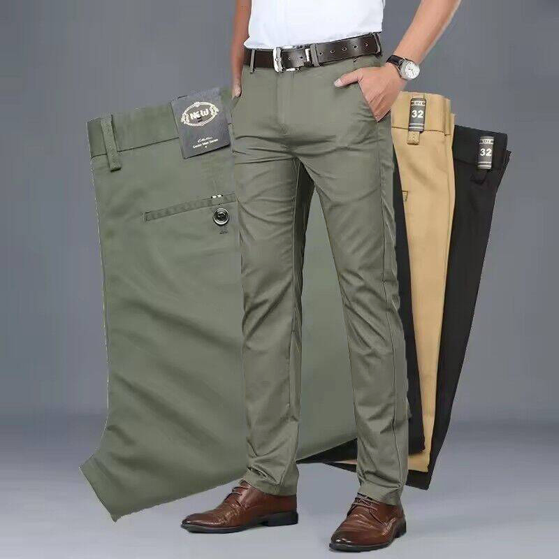 Men Fashion Korean Style - Celana panjang pria, celana kasual bisnis