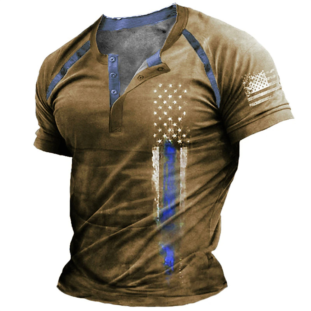 Men'S Fashion Tips - Kaos Henry Pria Motif Bendera Amerika