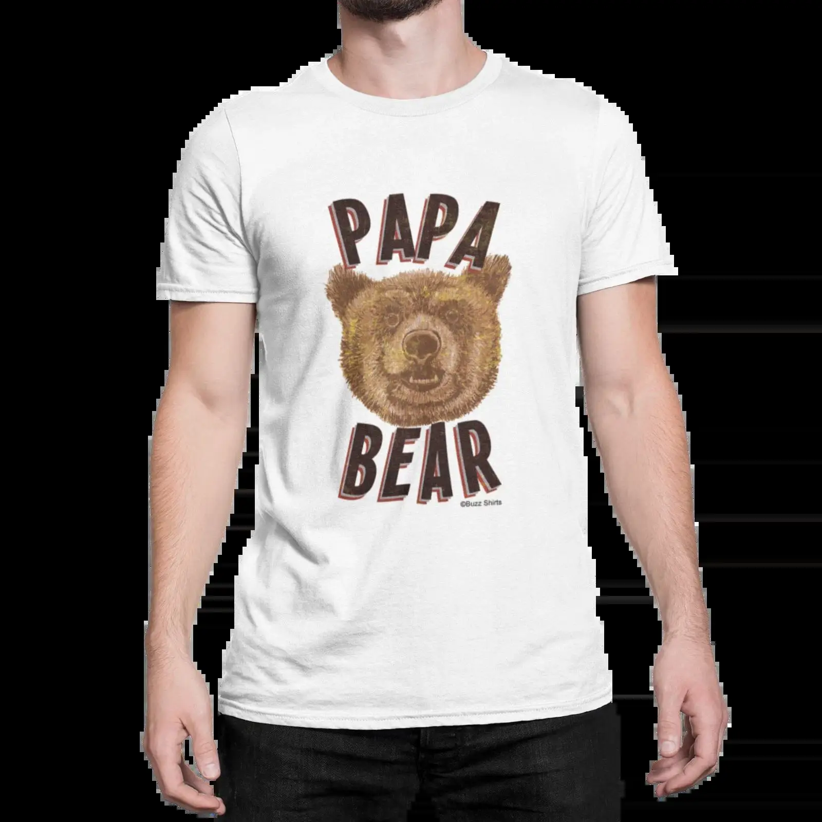 Mens Fashion Style Images - Kaos Pria Lucu Papa Bear Katun