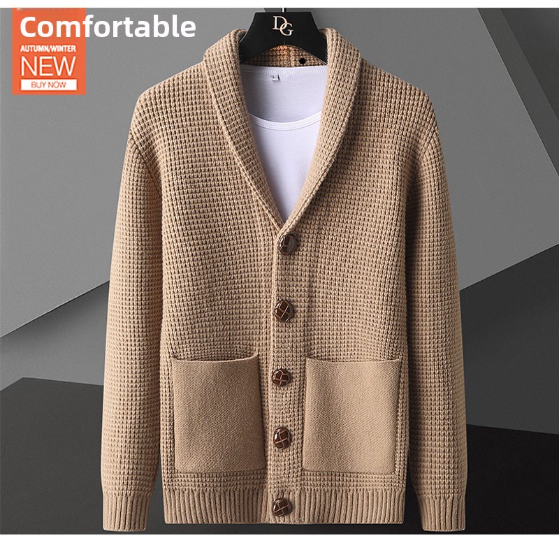 Men Fashion Korean Style - Jaket Rajut Mewah Berkualitas Tinggi, Sweater