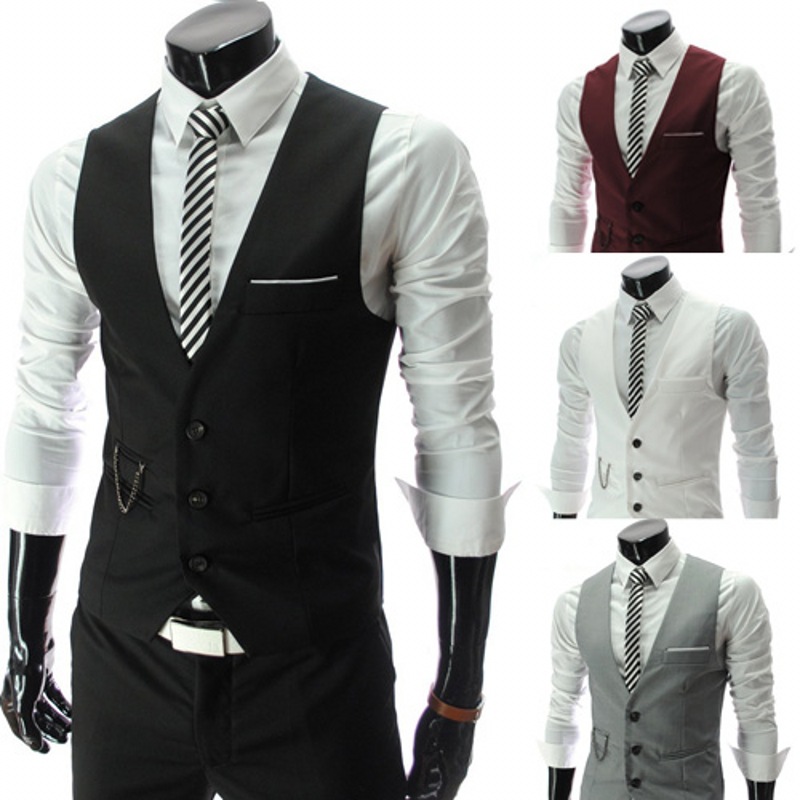 Mens Fashion Trajes - Rompi Jas Pria Model Vintage Tanpa