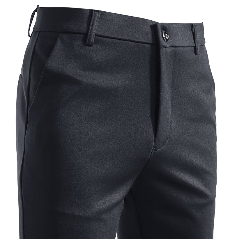 Formal Trouser Stretch - Celana Jas Formal Pria Hitam Solid,