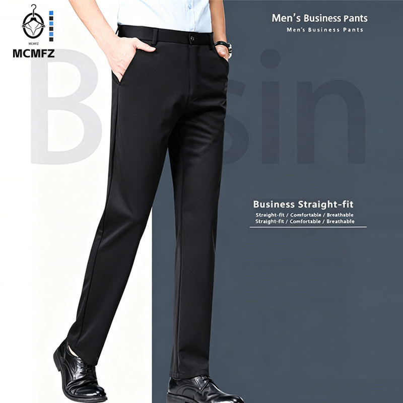 Formal Trouser Stretch - Celana Kerja Pria Model Lurus Longgar