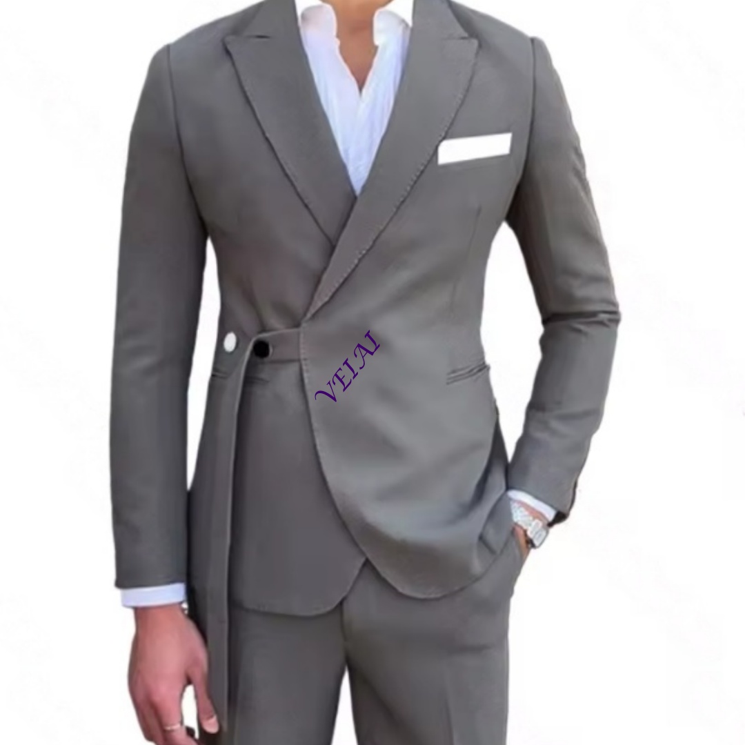 Mens Fashion Trajes - Setelan Jas Pria 2-Potong Kustomisasi Baru