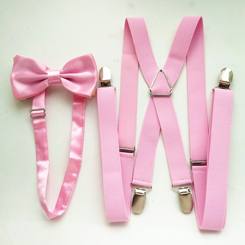 Suspenders Clip Men - Cahaya Merah Muda Wanita Pria Supenders