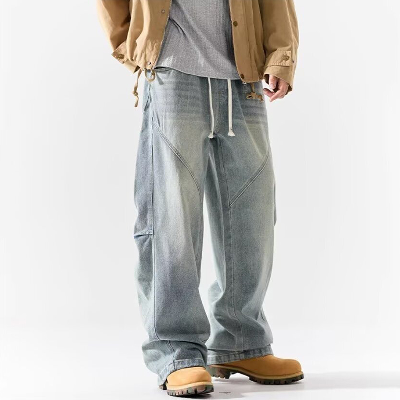 Men'S Fashion Jeans And Boots - Celana Denim Pria Model Vintage Gaya