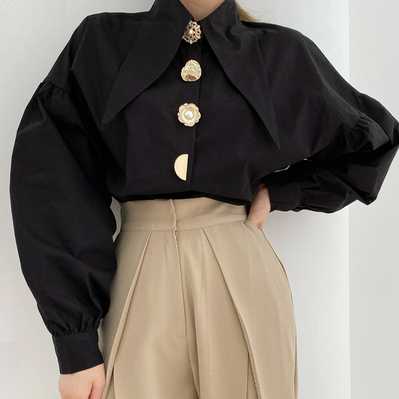 Kemeja Wanita Mutiara Putih El - Men Fashion Korean Style ulasan dan harga