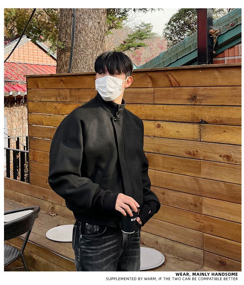 Jaket Campuran Wol Pria Berkua - Mens Fashion Style Images ulasan dan harga