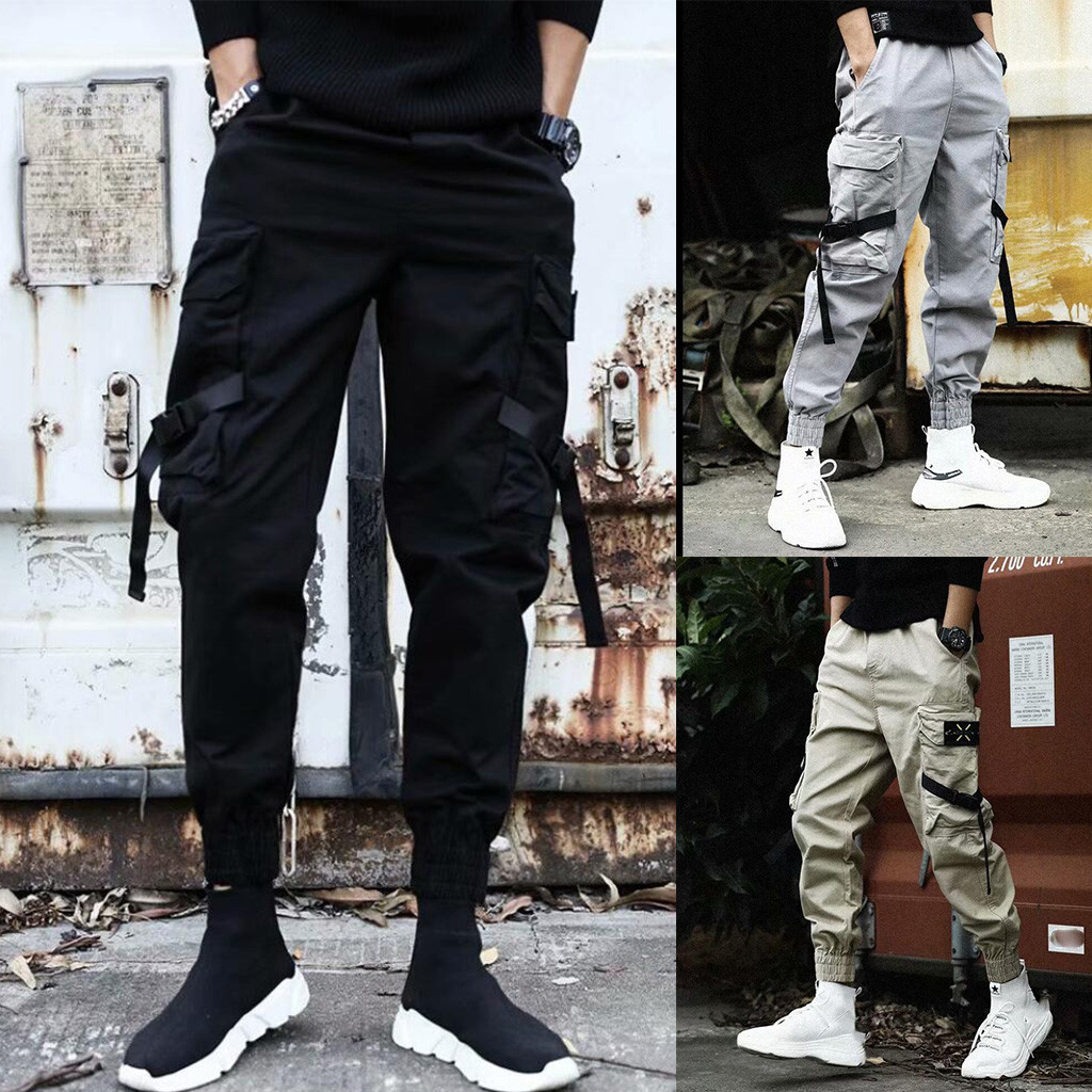 Celana Cargo Longgar Pria Stre - Cargo Jogger Pants ulasan dan harga