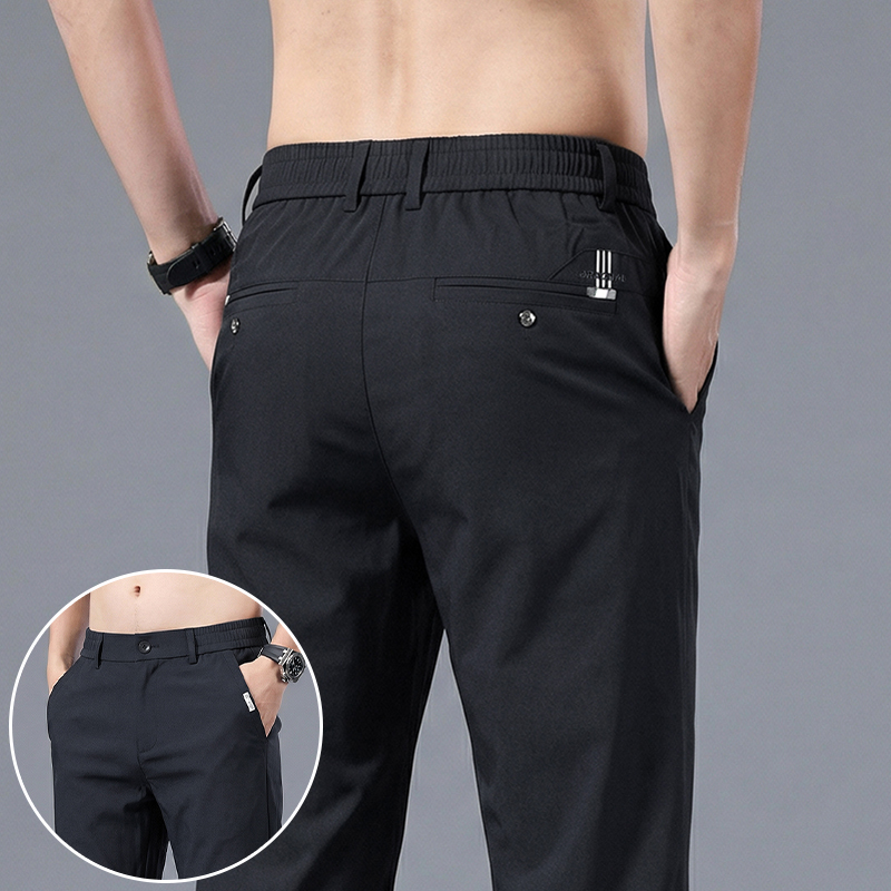 Celana Kasual Pria Bahan Sutra - Formal Trouser Stretch ulasan dan harga