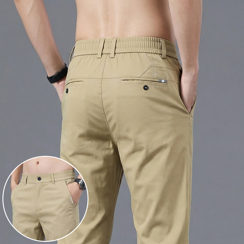 Celana Kasual Pria Bahan Sutra - Formal Trouser Stretch ulasan dan harga
