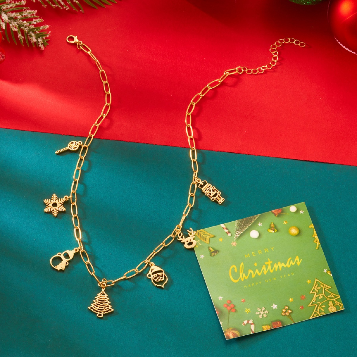Kalung Natal Logam Berongga Sa - Men'S Fashion Xmas Party ulasan dan harga