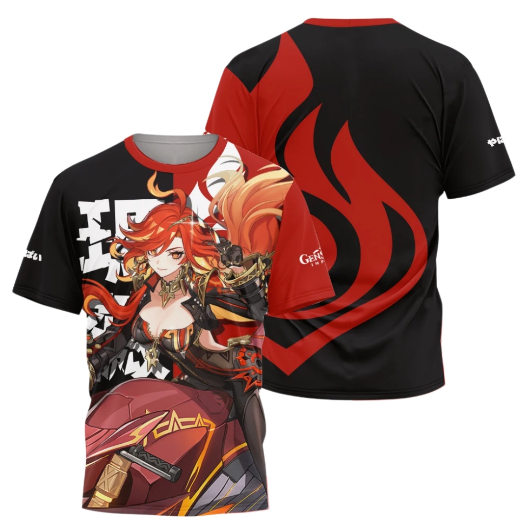 Kaos Genshin Impact Hu Tao 3D  - Men'S Fashion Course ulasan dan harga