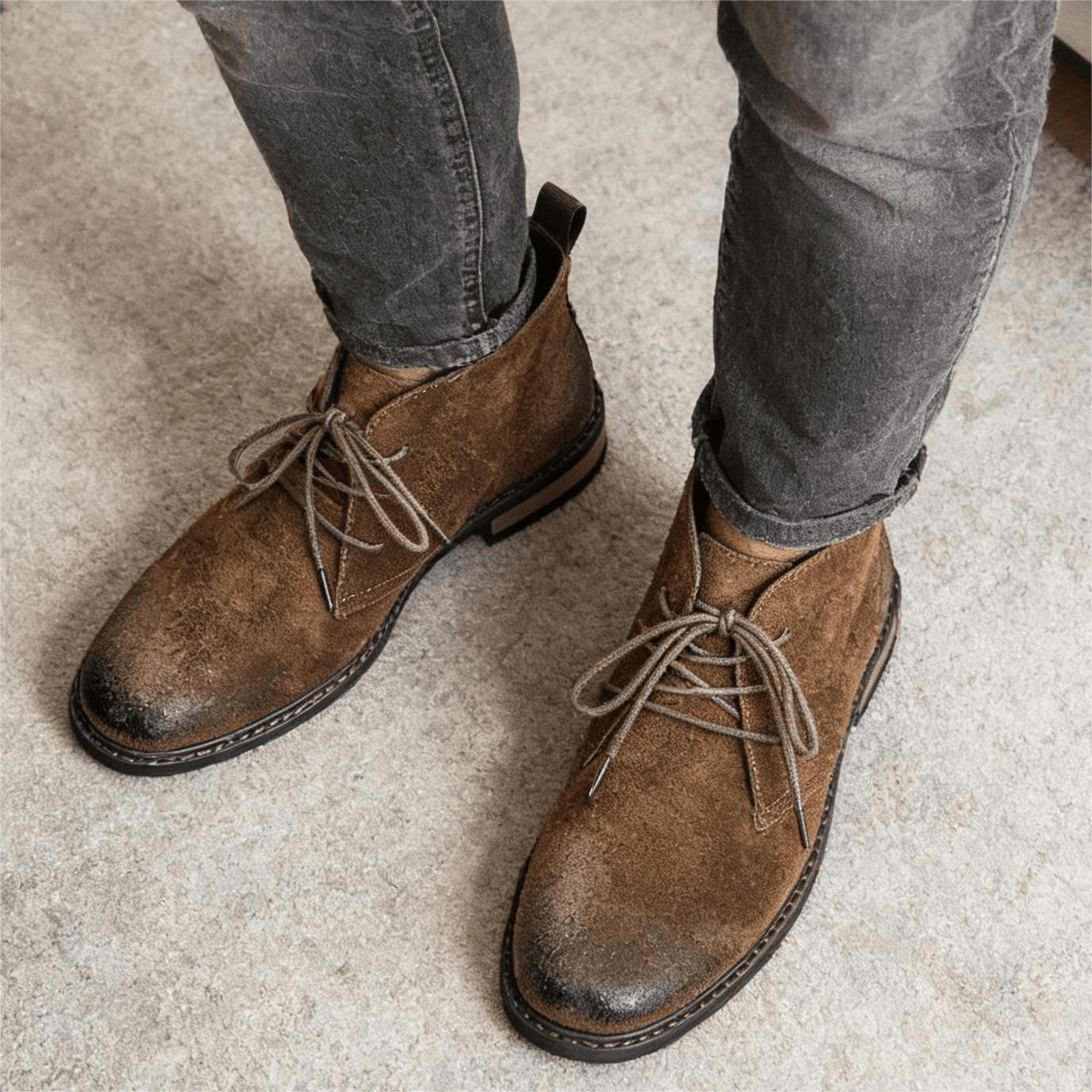 Sepatu Bot Kulit Retro Nyaman  - Men'S Fashion Looks ulasan dan harga
