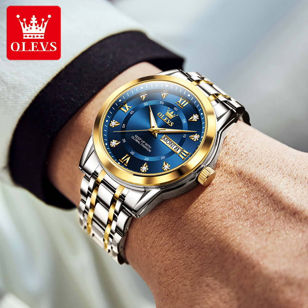OLEVS Jam Tangan Pria Modis Be - Men'S Fashion Looks ulasan dan harga