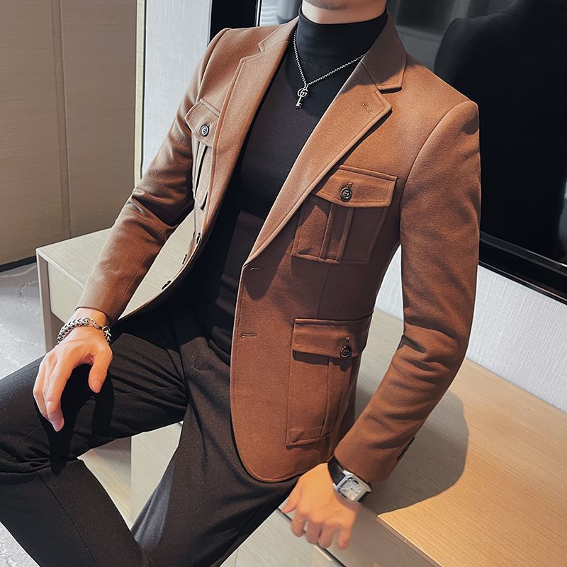 Jaket Setelan Wol Baru Mewah R - Men'S Fashion Light Jacket ulasan dan harga