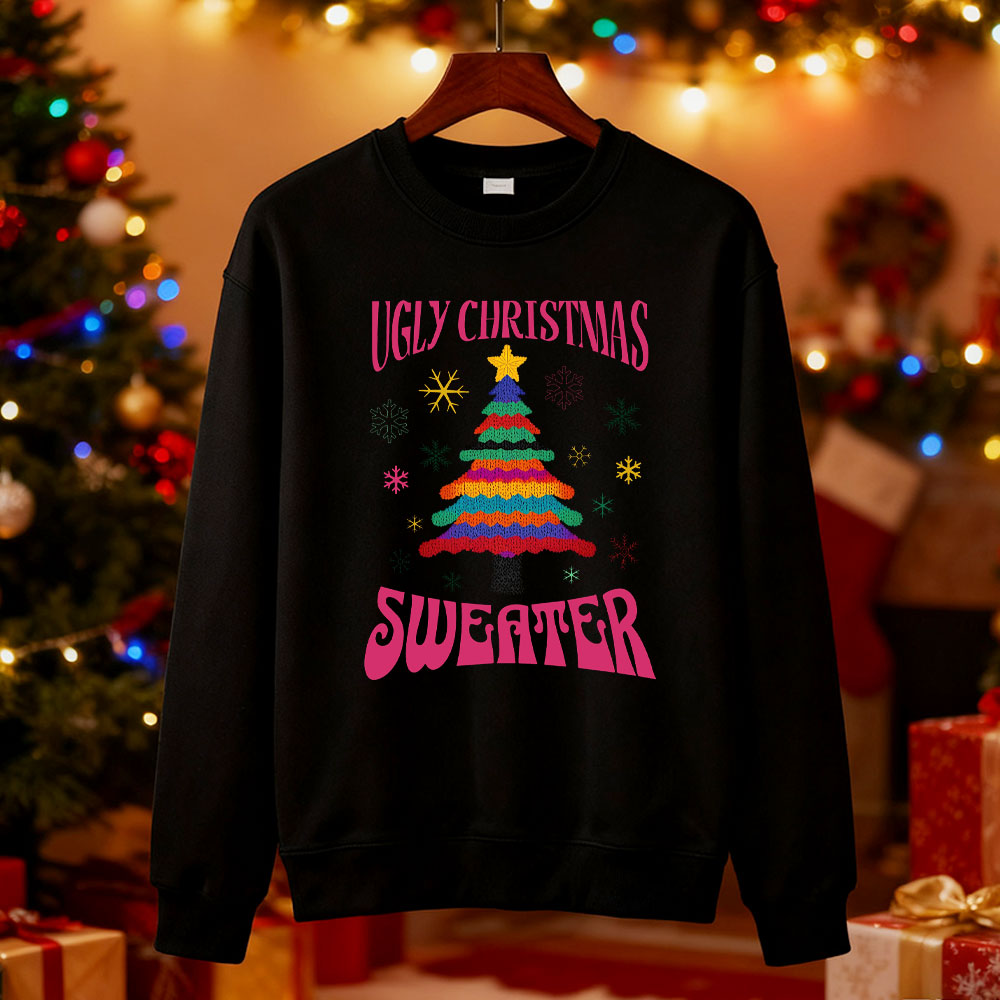 Sweater Natal Motif Pohon, Hoo - Men'S Fashion Xmas Party ulasan dan harga