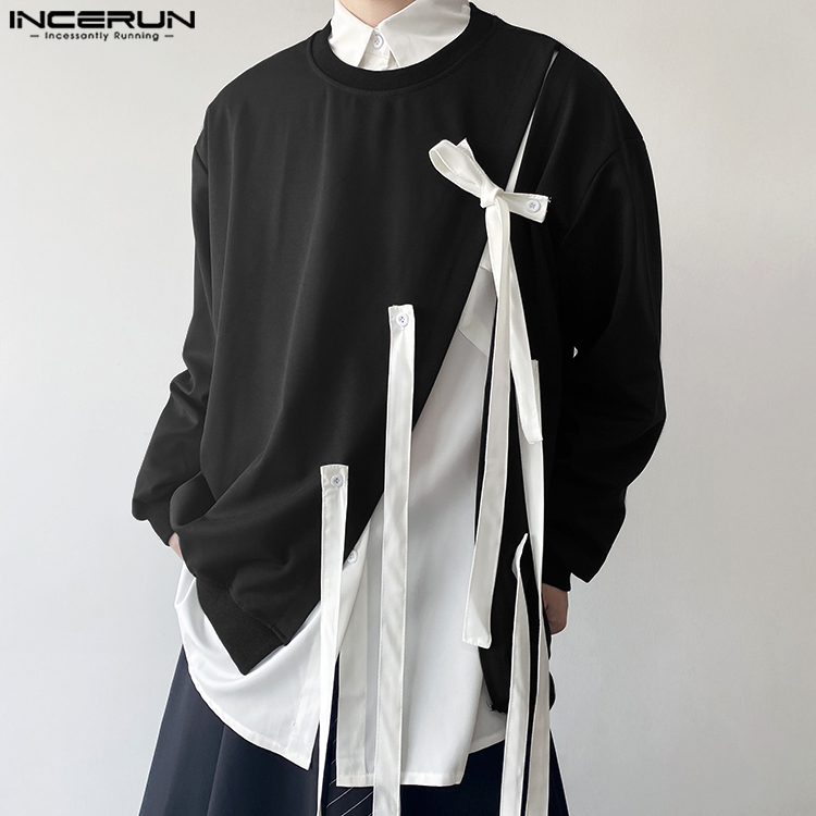 INCERUN Sweater jalanan lengan - Men Fashion Korean Style ulasan dan harga