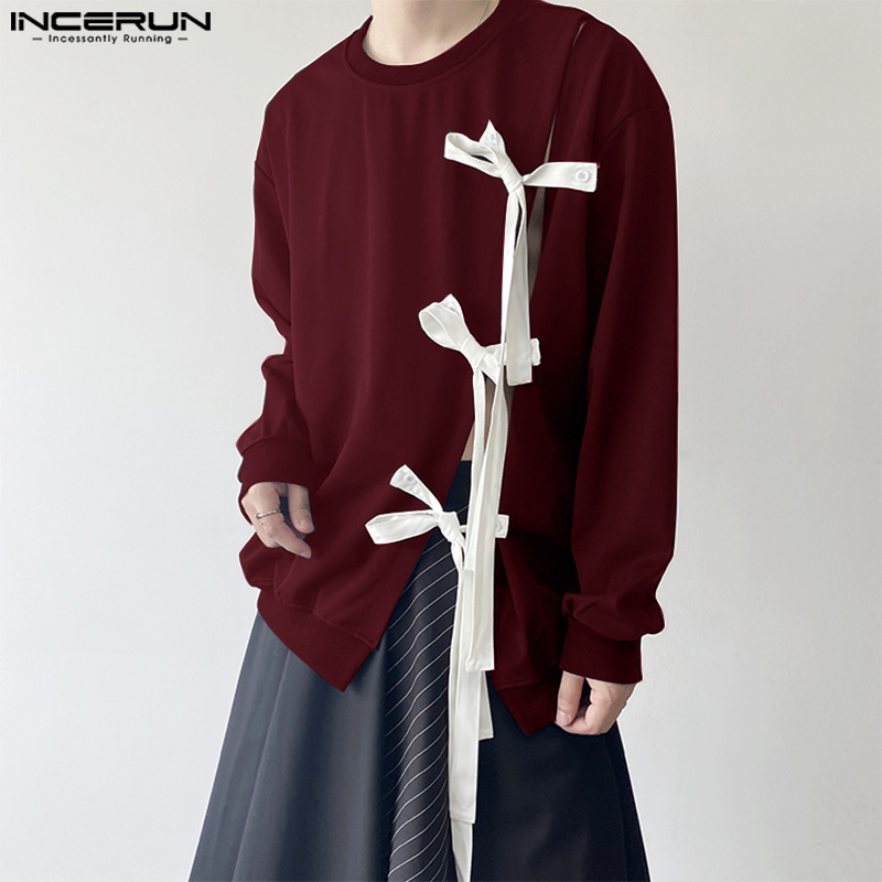 INCERUN Sweater jalanan lengan - Men Fashion Korean Style ulasan dan harga