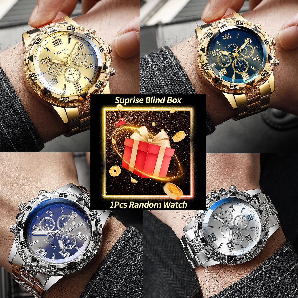 1 Buah Jam Tangan Misteri Keju - Men'S Fashion Box ulasan dan harga