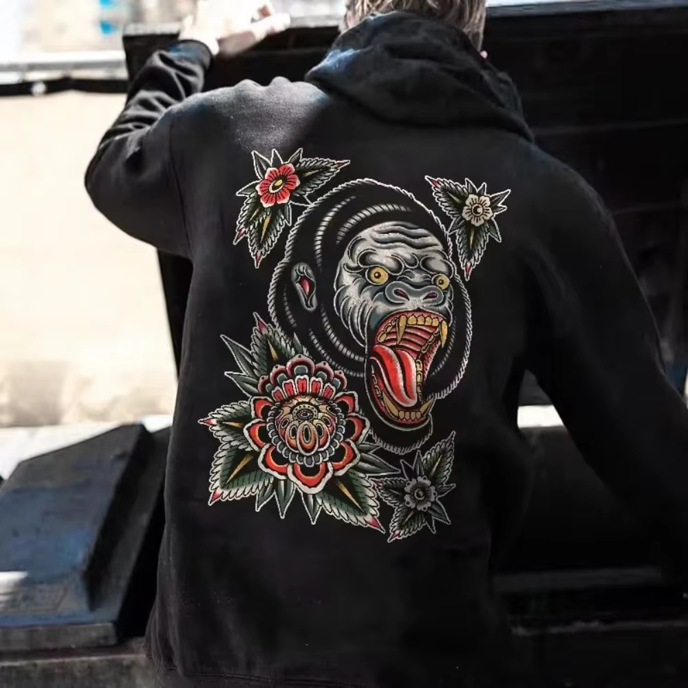 Hoodie motif grafis tengkorak  - Mens Fashion Style Images ulasan dan harga
